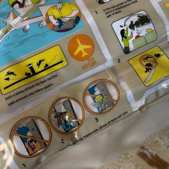 Vinyl Funny Comic Travel Bag Carry on ! Some Flaws but GUC ! MoMA Art - Picture 15 of 16